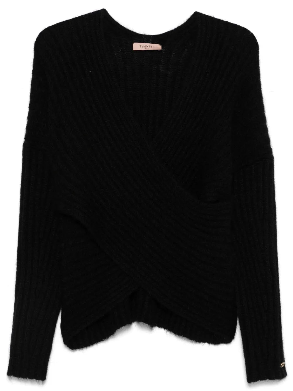 Crossover-Neck Sweater