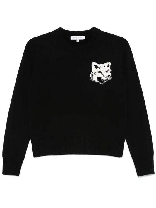 Fox Head-Intarsia Sweater