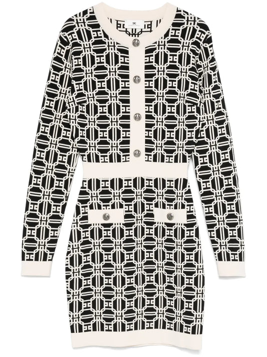 Logo-Jacquard Mini Dress