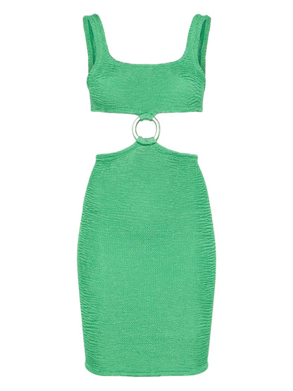 Shirred Midi Dress