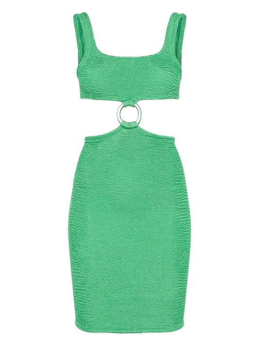 Shirred Midi Dress