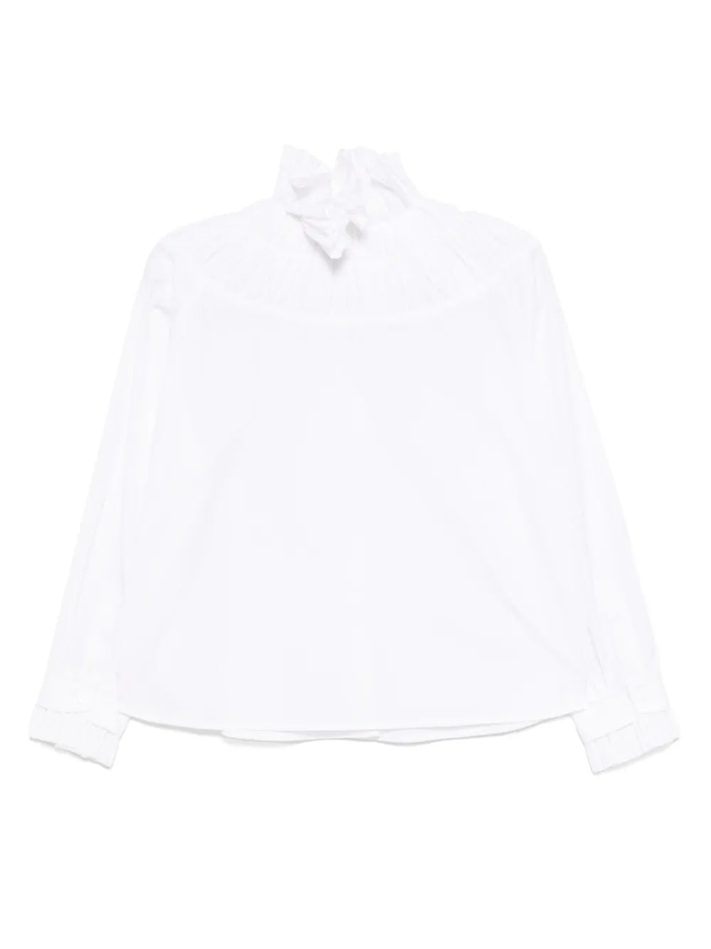 Fraise-Collar Cotton Shirt