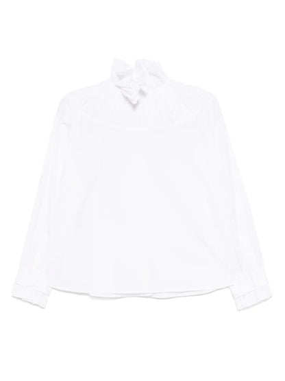 Fraise-Collar Cotton Shirt