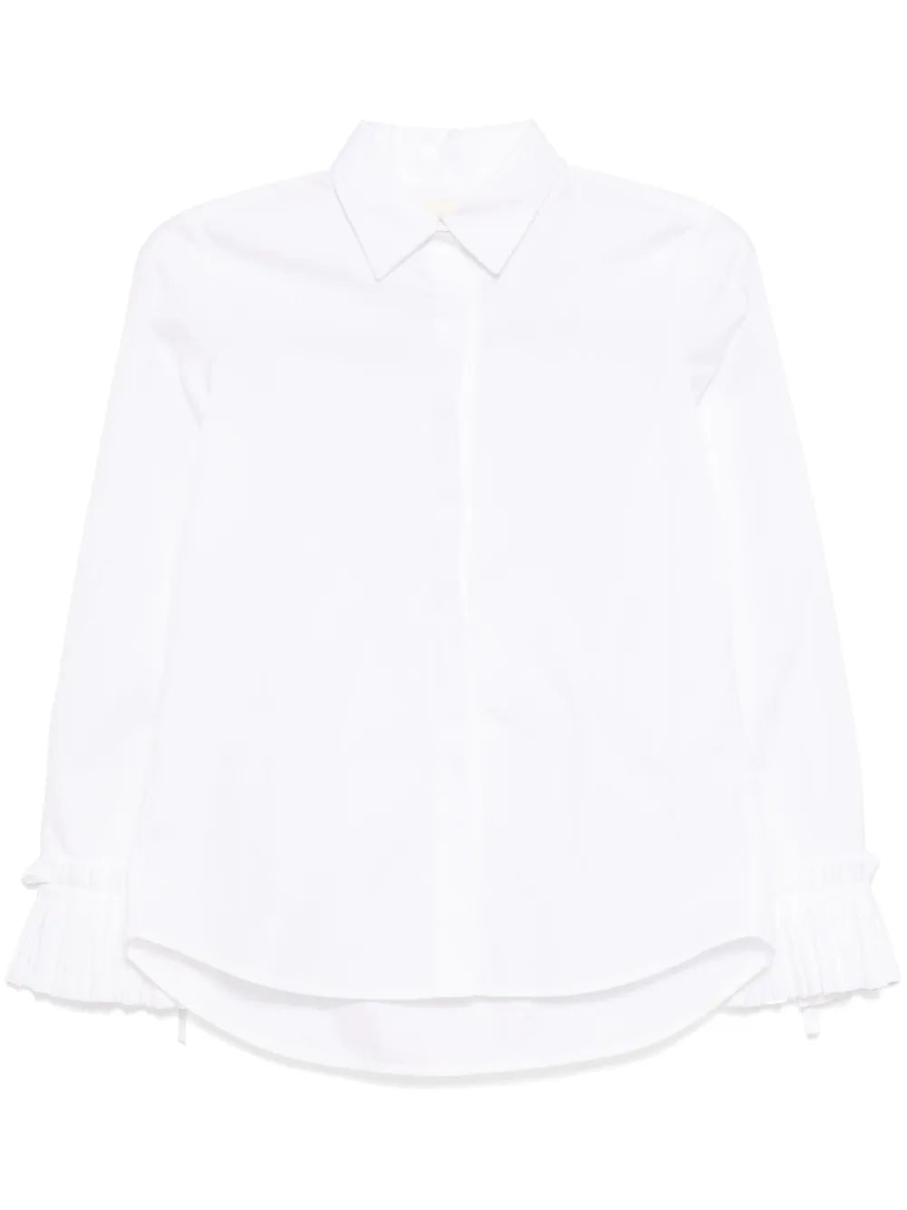 Slim-Cut Pleated Shirt