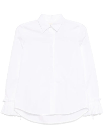 Slim-Cut Pleated Shirt