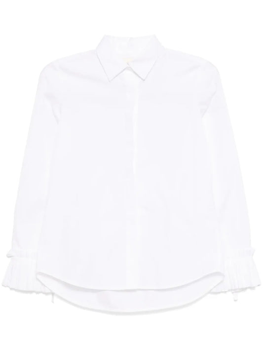 Slim-Cut Pleated Shirt