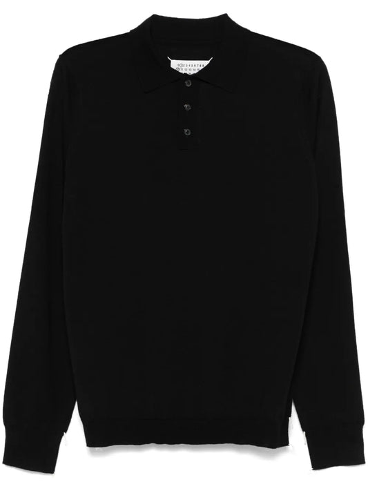 Fine-Knit Polo Shirt