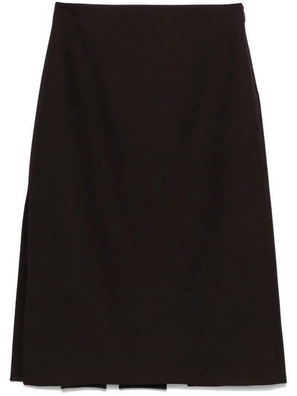 Slit-Detailed Midi Skirt