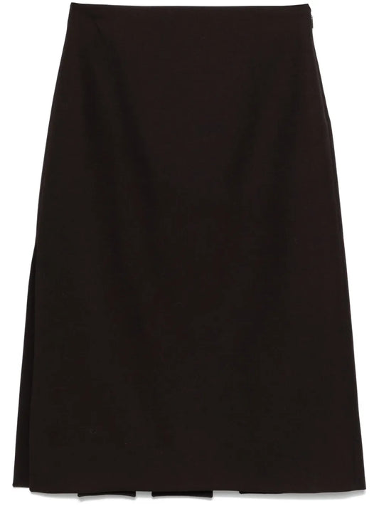 Slit-Detailed Midi Skirt