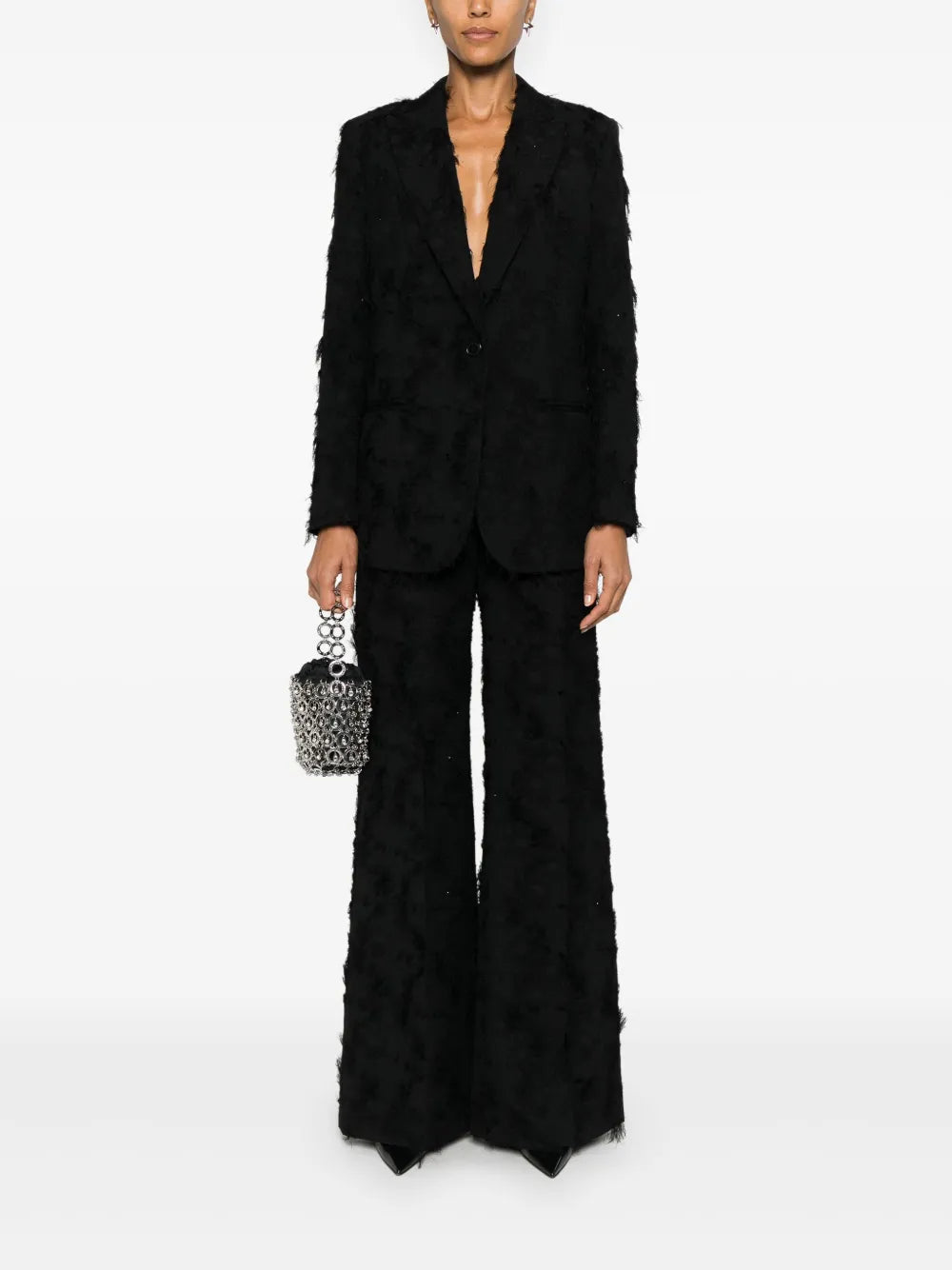 Patterned-Jacquard Trousers