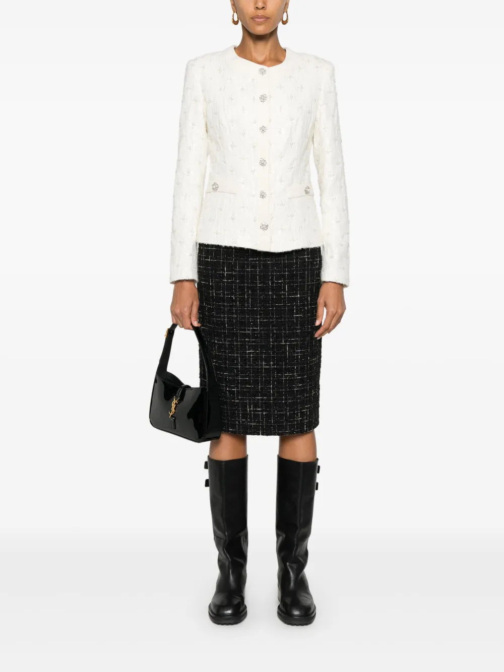 Embroidered Jacquard Jacket