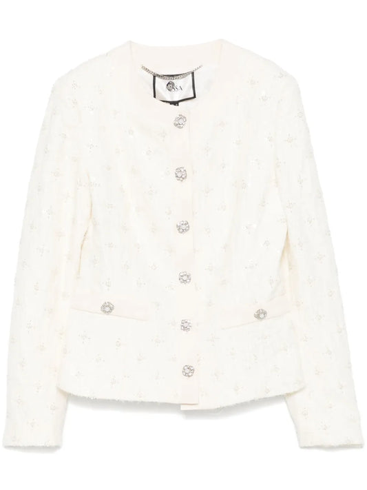 Embroidered Jacquard Jacket