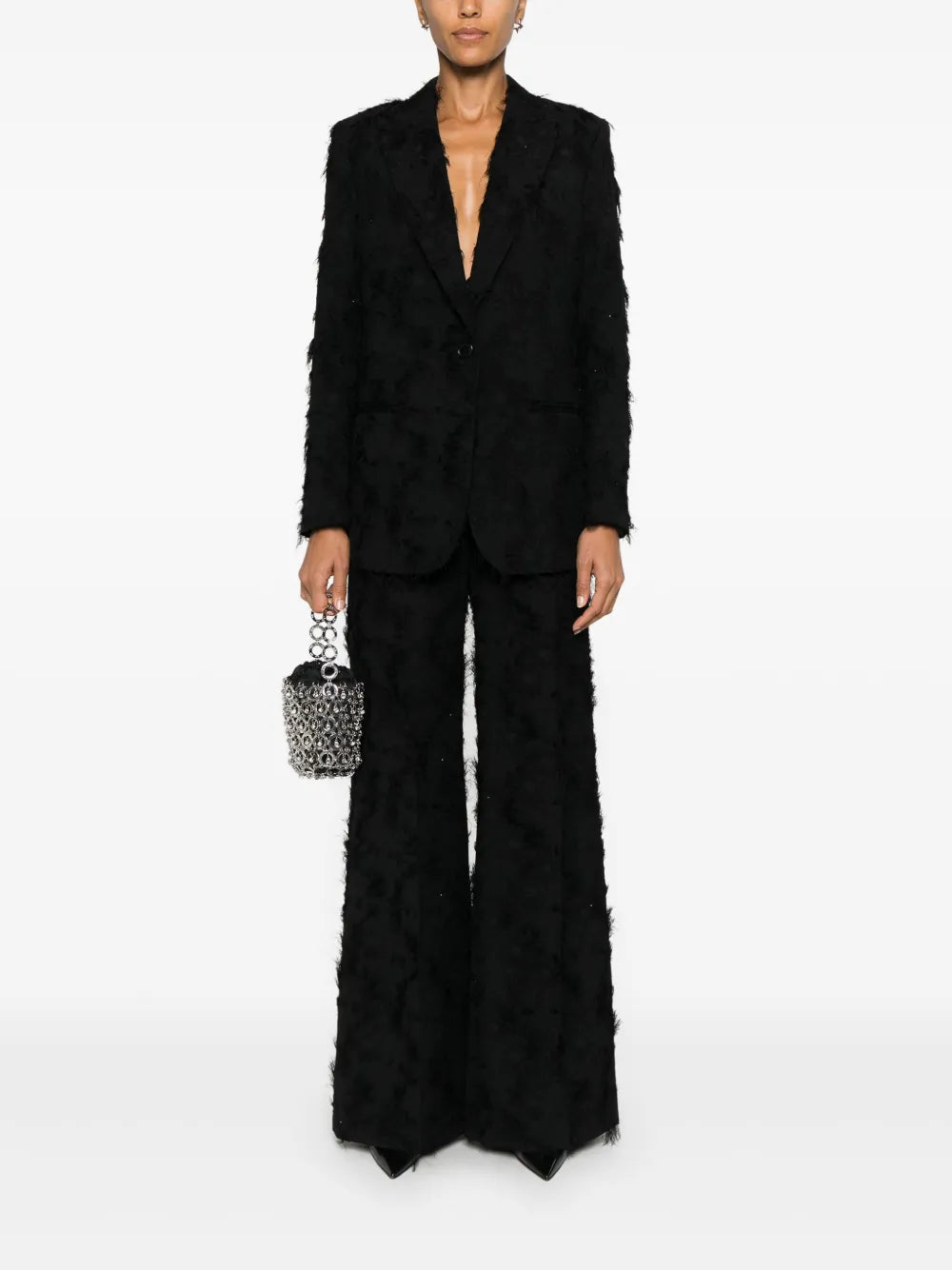 Floral-Jacquard Blazer
