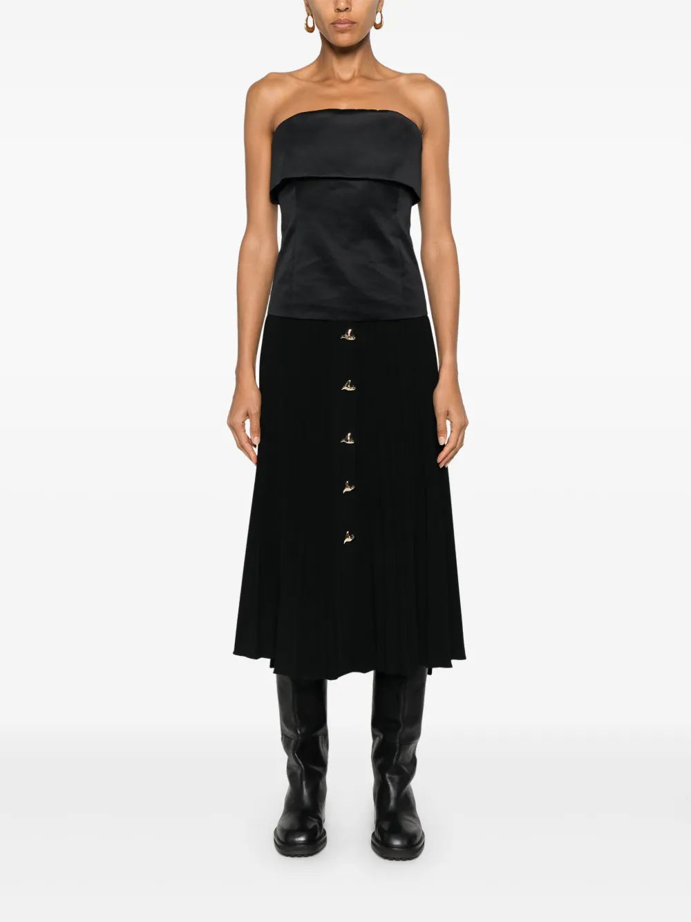 Pleated Midi Skirt