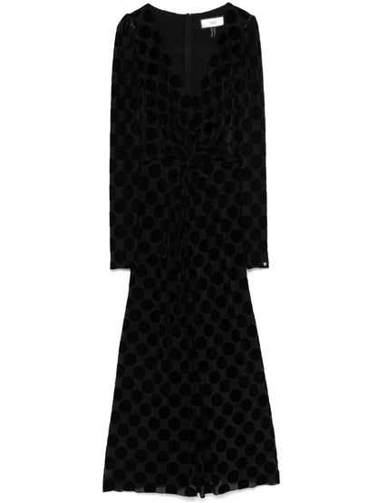 Polka-Dot Midi Dress
