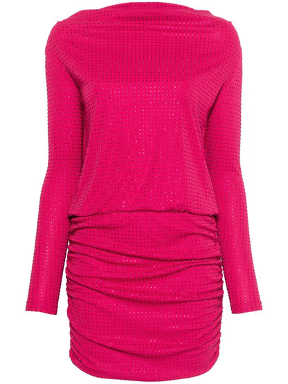 Rhinestone-Embellished Mini Dress