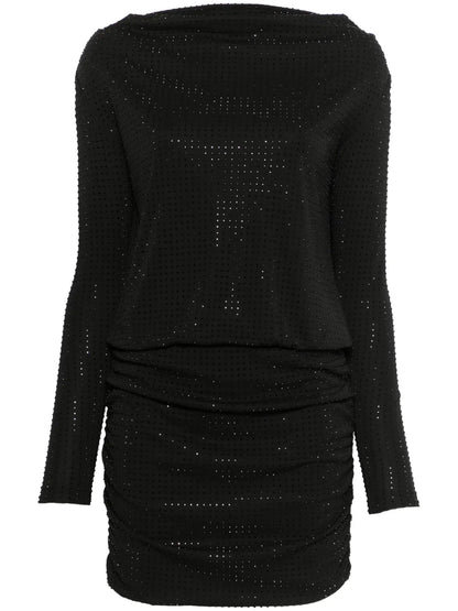 Rhinestone-Embellished Mini Dress