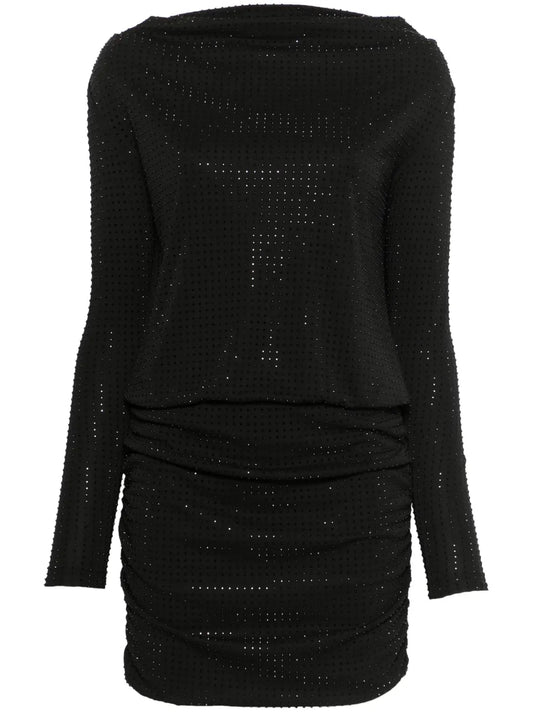 Rhinestone-Embellished Mini Dress
