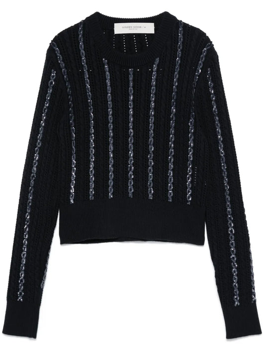 Sequin-Detailing Sweater