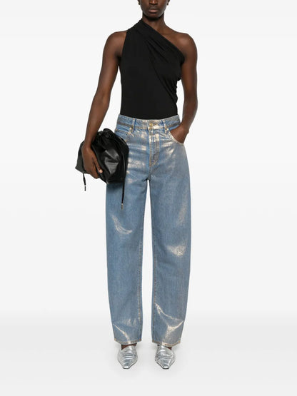 Lamé-Effect Jeans