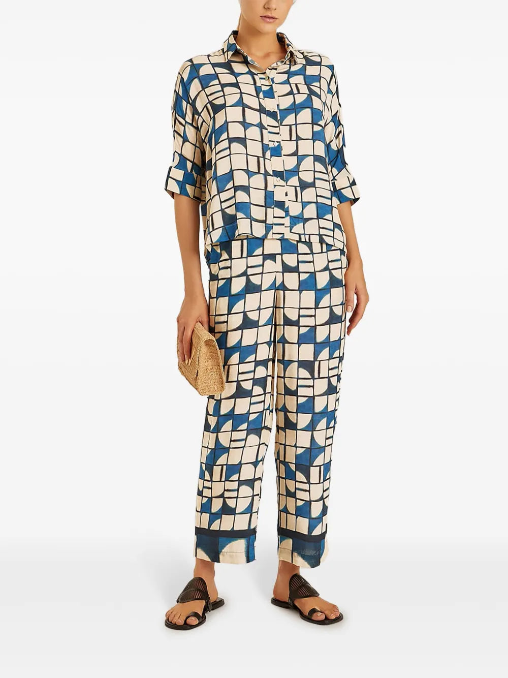 Cascais-Print Trousers