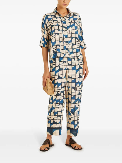 Cascais-Print Trousers