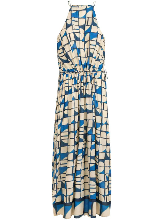 Cascais-Print Maxi Dress