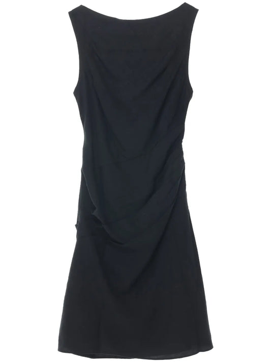 Boat-Neck Short Dress