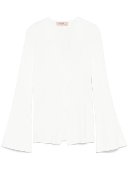 Twist-Detailing Ribbed Sweater