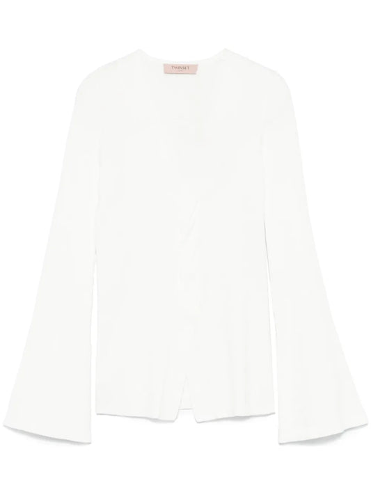 Twist-Detailing Ribbed Sweater