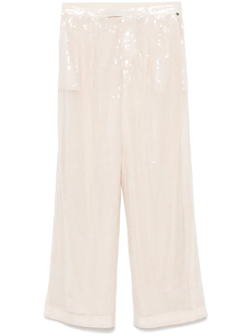 Sequinned Straight-Leg Trousers