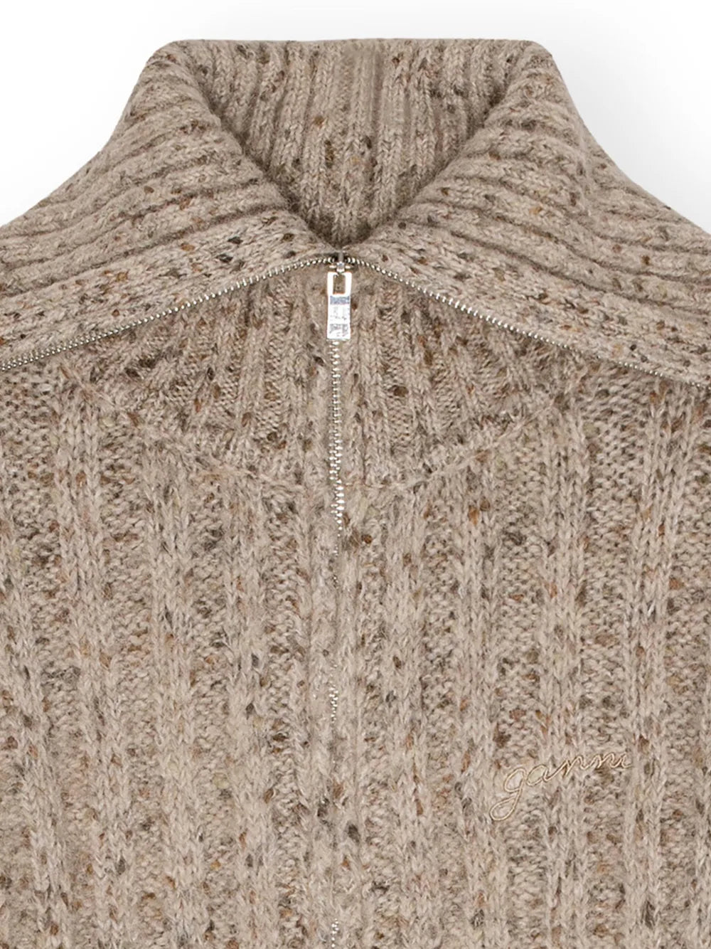 Spread-Collar Cardigan