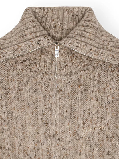Spread-Collar Cardigan