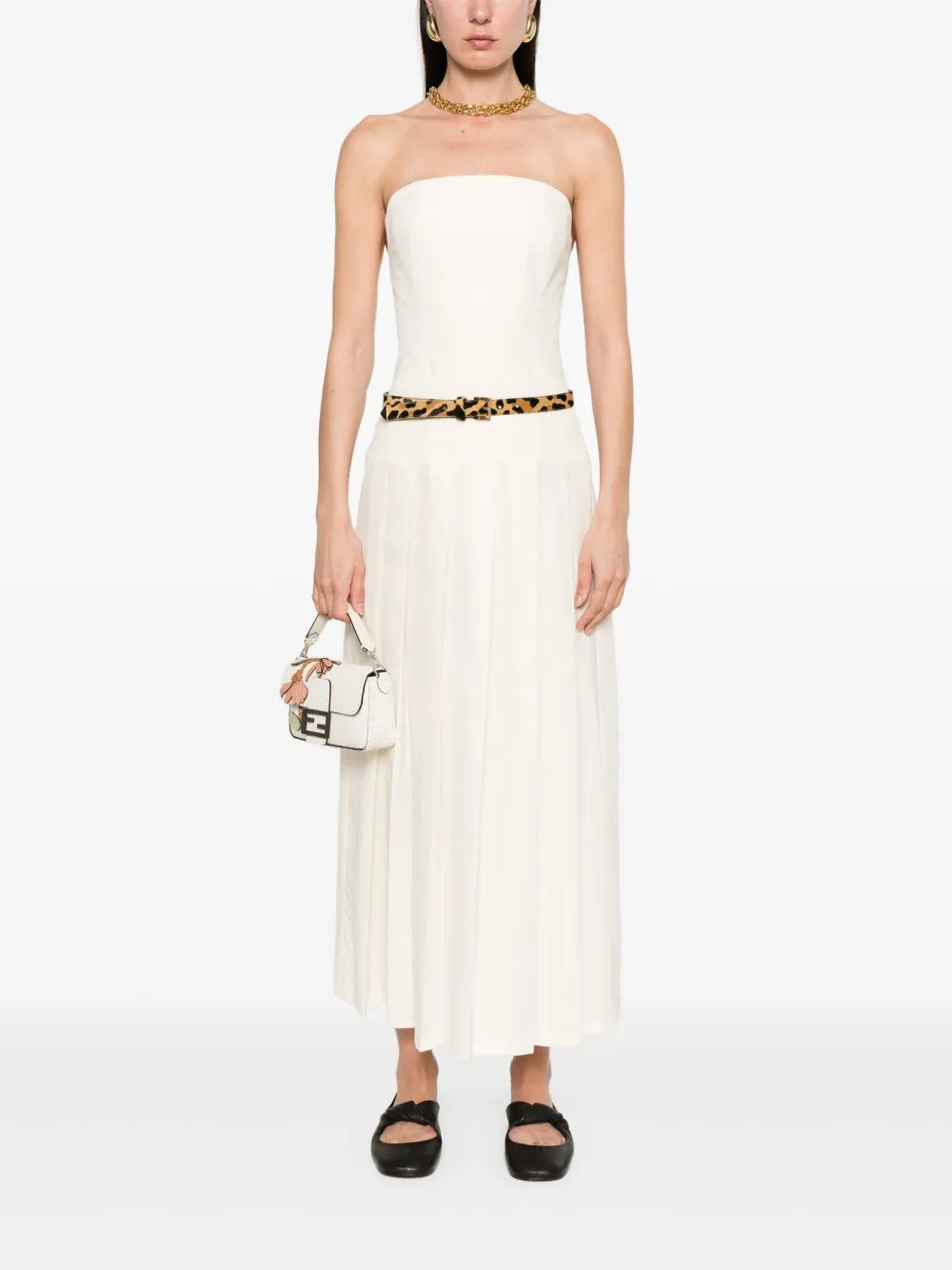 Pleated Midi Skirt