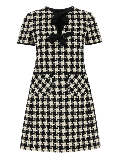 Geometric-Pattern Mini Dress