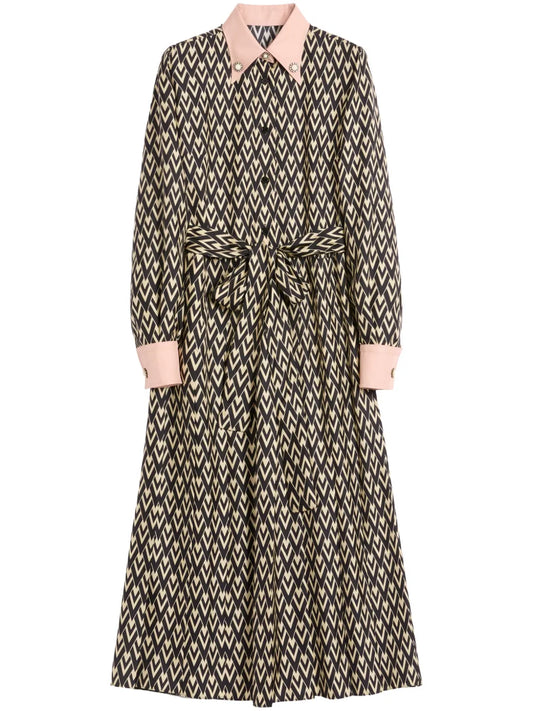 Toute La V Tweed Midi Dress