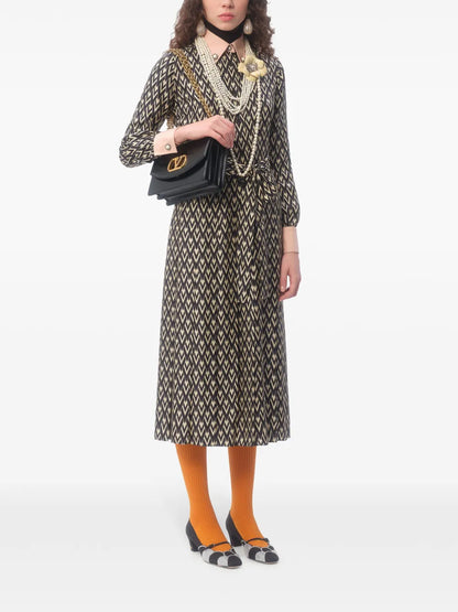 Toute La V Tweed Midi Dress