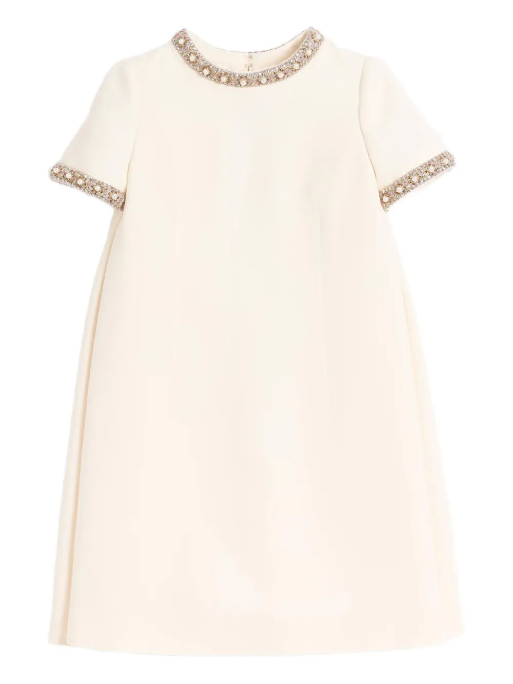 Crepe Couture Embroidered Mini Dress