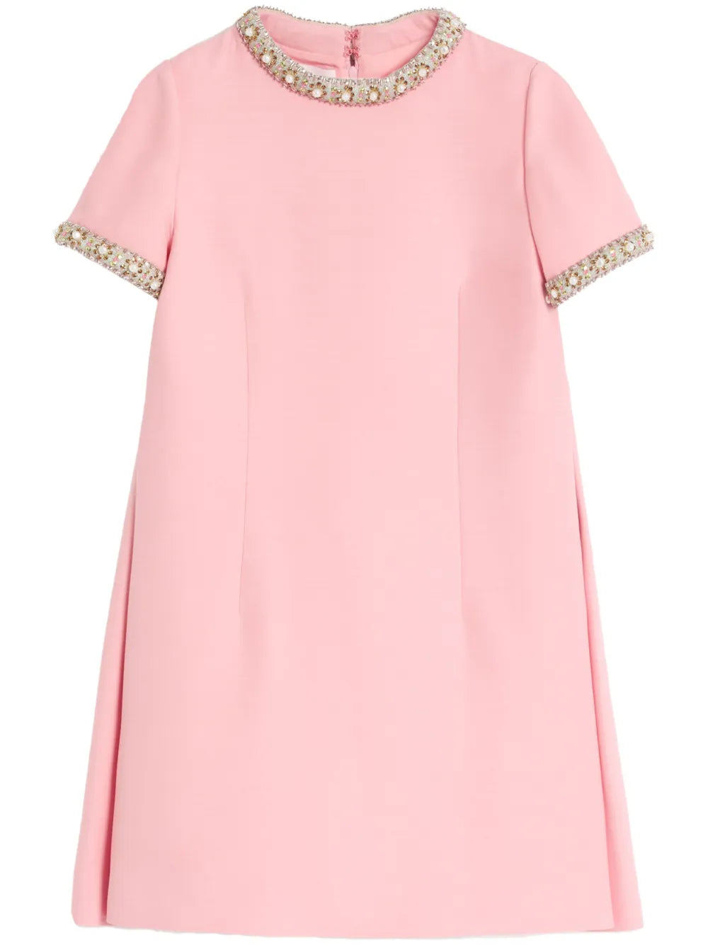Crepe Couture Embroidered Mini Dress