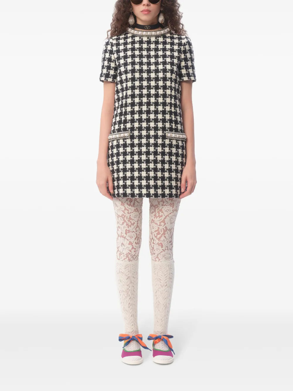 Damier Light Tweed Mini Dress