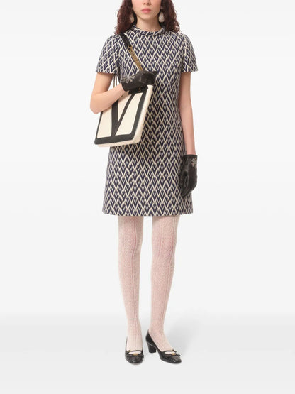 Toute La V Jacquard Mini Dress