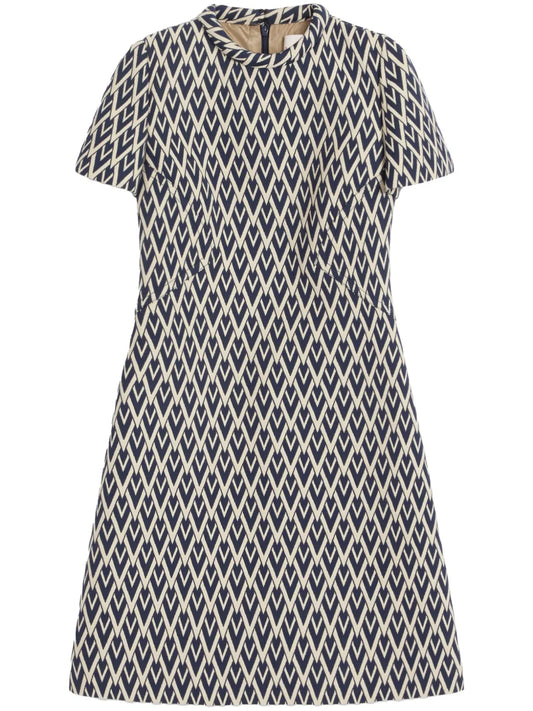 Toute La V Jacquard Mini Dress