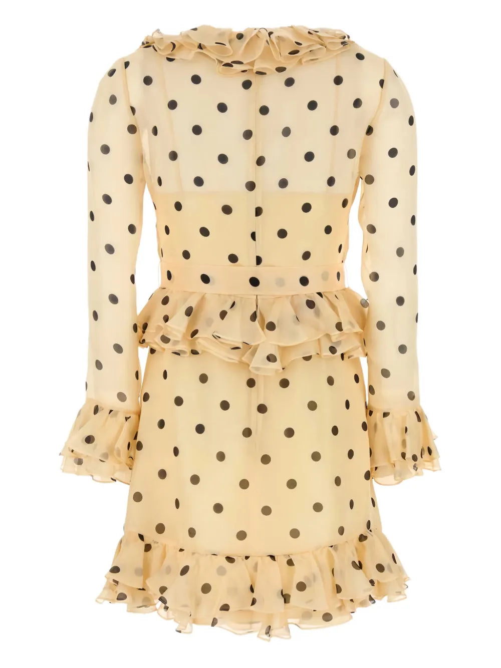 Polka Dot-Print Organza Mini Dress