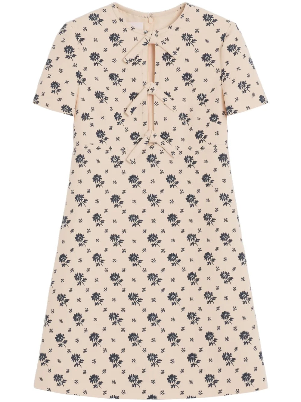 Crepe Couture Papier Floral Mini Dress