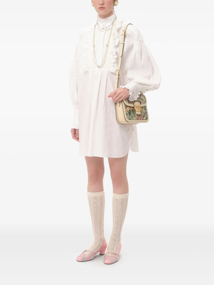 Ruffle-Detail Mini Dress