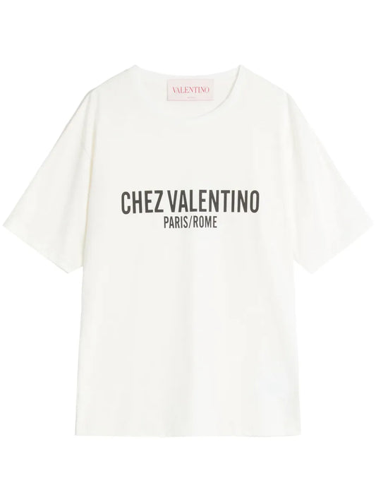 Chez Valentino-Print T-Shirt