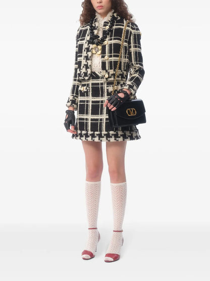 Checked Tweed Skirt