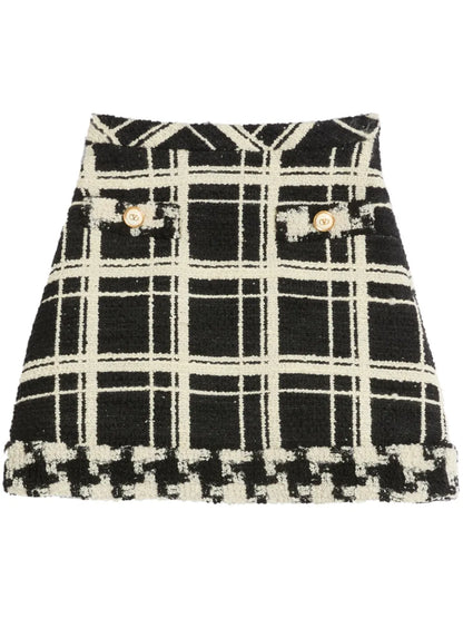 Checked Tweed Skirt