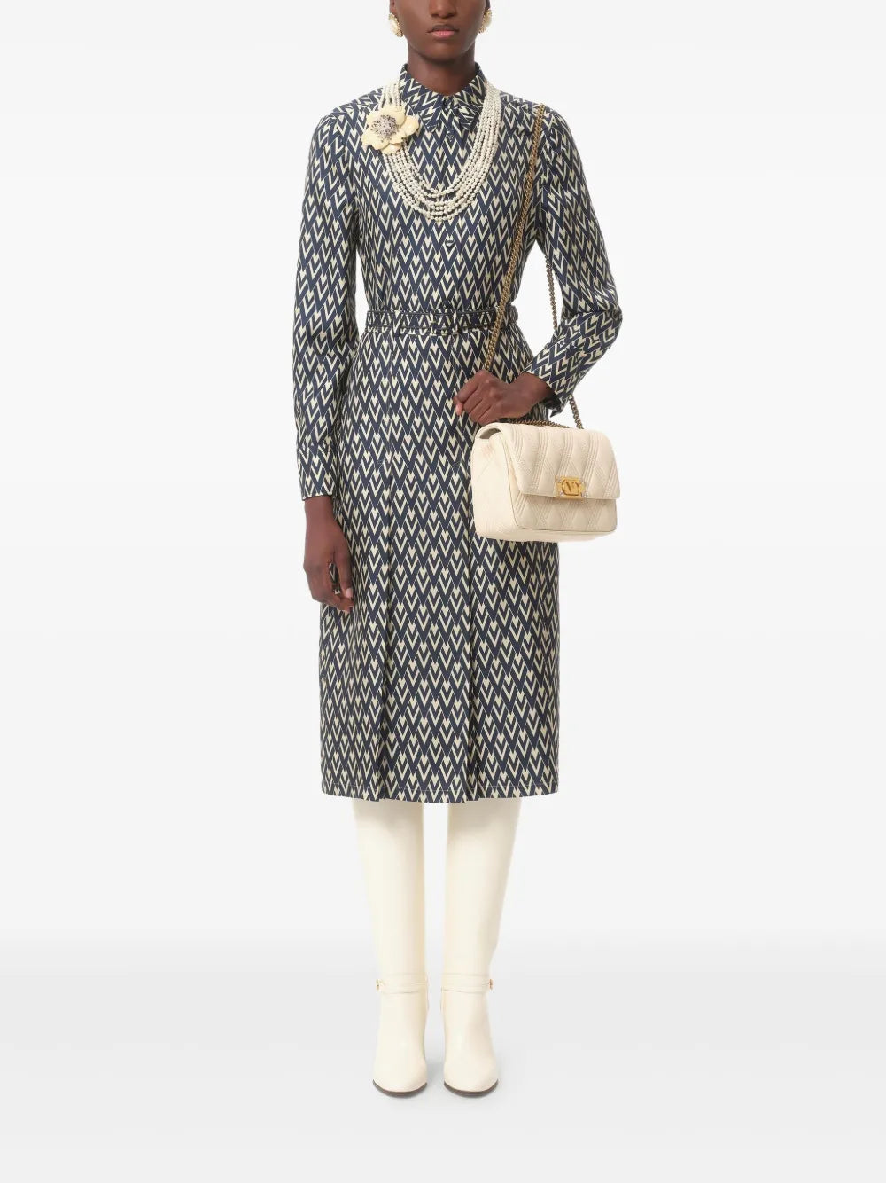 Toute La V Midi Skirt