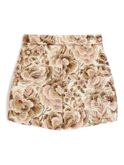 Floral-Jacquard Shorts